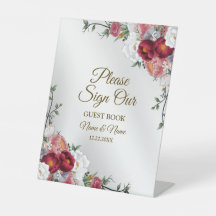 Hochzeitsfeier Farbenfrohe Rote Blütensilber