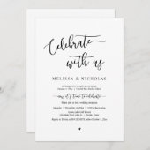 Hochzeitsfeier, Feiern mit uns, Lässig Einladung (Vorne/Hinten)