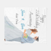 Hochzeitsfeier Fleecedecke (Vorderseite (Horizontal))