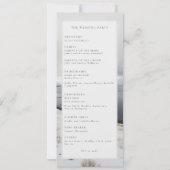 Hochzeitsfeier Foto Landschaft Hochzeitsprogramm Einladung (Rückseite)