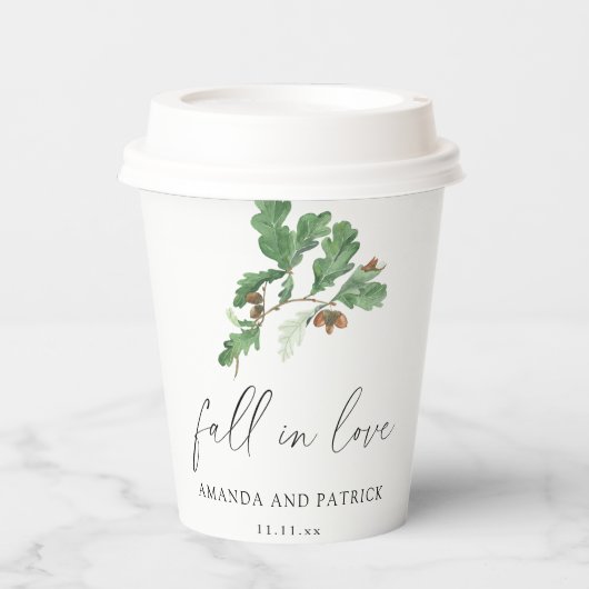 Hochzeitsfeier für Acorn Pappbecher (Vorderseite)