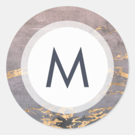 Hochzeitsfeier für Aquarellfarben und Gold Runder Aufkleber