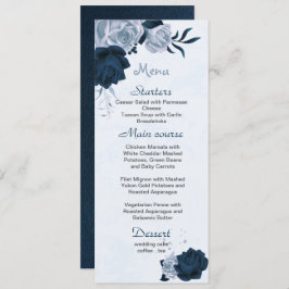 Hochzeitsfeier für Blume und Blätter Menükarte