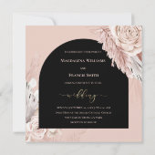 Hochzeitsfeier für Boho-Blume Einladung (Rückseite)