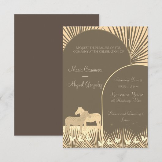 Hochzeitsfeier für Boho Pferde Liebe (Vorne/Hinten)