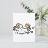 Hochzeitsfeier für Braut und Groom Ankündigungspostkarte (Stehend Vorderseite)