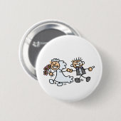 Hochzeitsfeier für Braut und Groom Button (Vorne & Hinten)