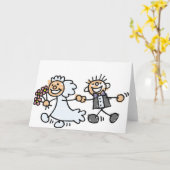 Hochzeitsfeier für Braut und Groom Karte (Gelbe Blume)