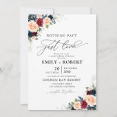 Hochzeitsfeier für Burgund und Seefeld Einladung (Vorderseite)