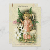 Hochzeitsfeier für den religiösen Ostern Einladung (Vorne/Hinten)