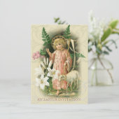 Hochzeitsfeier für den religiösen Ostern Einladung (Stehend Vorderseite)