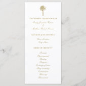 Hochzeitsfeier für den tropischen Sandstrand Programm (Vorderseite)