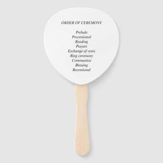 Hochzeitsfeier für den tropischen Sommer Fächer (Rückseite)