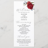 Hochzeitsfeier für die Marine Burgund Programm (Vorderseite)