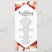 Hochzeitsfeier für die Rustikale Beauty Floral Programm (Rückseite)