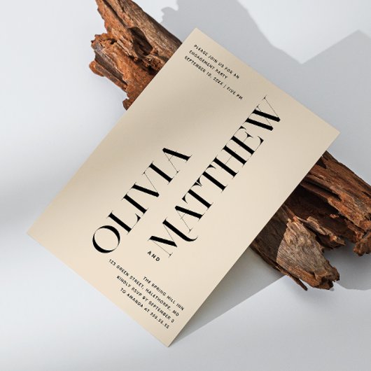 Hochzeitsfeier für Elfenbein-Foto Einladung