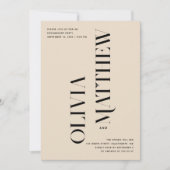 Hochzeitsfeier für Elfenbein-Foto Einladung (Vorderseite)