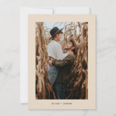 Hochzeitsfeier für Elfenbein-Foto Einladung (Rückseite)