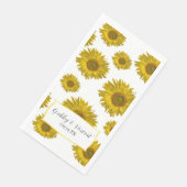 Hochzeitsfeier für gelbe Sonnenblumen Serviette (Ecke)