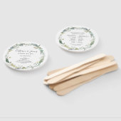 Hochzeitsfeier für Grüne Foliage Watercolor Fächer (Non-assembled)