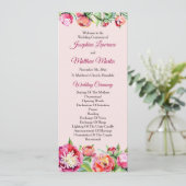 Hochzeitsfeier für hübsche Peonies Programm (Stehend Vorderseite)