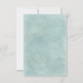 Hochzeitsfeier für Navy Blue & Aqua RSVP Karte (Rückseite)