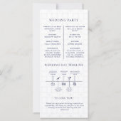 Hochzeitsfeier für Navy Blue Cruise Travel (Rückseite)