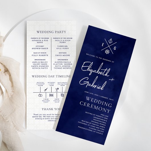 Hochzeitsfeier für Navy Blue Cruise Travel