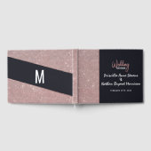 Hochzeitsfeier für Rose Gold Glitzer Gästebuch (Voll)