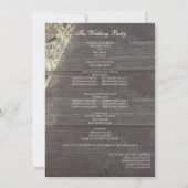 Hochzeitsfeier für Rustikales Holz V4 Einladung (Rückseite)