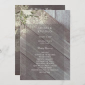 Hochzeitsfeier für Rustikales Holz V4 Einladung (Vorne/Hinten)