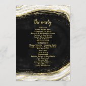 Hochzeitsfeier für Schwarz-weiß- und Goldgeode Programm (Rückseite)