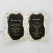 Hochzeitsfeier für Schwarz-weiß- und Goldgeode Programm (Innenseite)