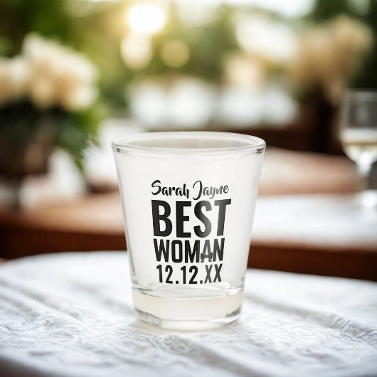 Hochzeitsfeier für Shot Glass für die beste Frau Schnapsglas