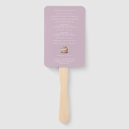 Hochzeitsfeier für Wasserfarben Fächer (Rückseite)