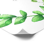 Hochzeitsfeier für Wasserfarben-Foliage Poster (Ecke)