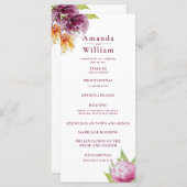 Hochzeitsfeier für Wasserfarben Programm (Vorne/Hinten)