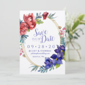 Hochzeitsfeier für Wasserfarben | Rett unseres Dat Einladung (Stehend Vorderseite)