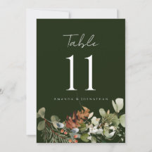 Hochzeitsfeier für Wasserfarben-Tischnummer