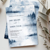 Hochzeitsfeier für Wasserfarbennebel Einladung