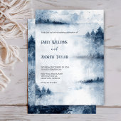 Hochzeitsfeier für Wasserfarbennebel Einladung