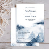 Hochzeitsfeier für Wasserfarbennebel Einladung