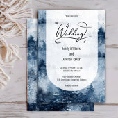 Hochzeitsfeier für Wasserfarbennebel Einladung