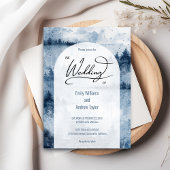 Hochzeitsfeier für Wasserfarbennebel Einladung