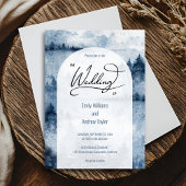 Hochzeitsfeier für Wasserfarbennebel Einladung