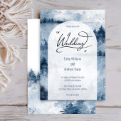 Hochzeitsfeier für Wasserfarbennebel Einladung