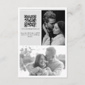 Hochzeitsfeier für Zeitungen - Schwarz-Weiß-Foto Begleitkarte (Rückseite)