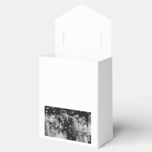 Hochzeitsfeier für Zeitungen - Schwarz-Weiß-Foto Geschenkschachtel (Geöffnet)