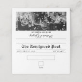 Hochzeitsfeier für Zeitungen - Schwarz-Weiß-Foto Platzkarte (Außenseite Aufgefaltet)