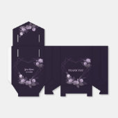 Hochzeitsfeier Geschenk Lila Blumenviolette Geomet Geschenkschachtel (Ungefaltet)